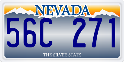 NV license plate 56C271