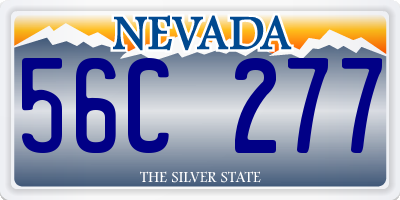 NV license plate 56C277