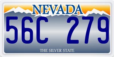 NV license plate 56C279