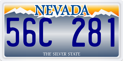 NV license plate 56C281