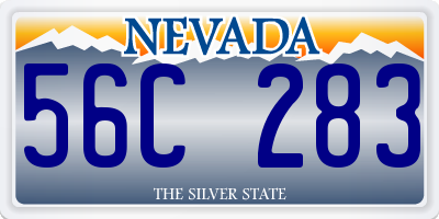 NV license plate 56C283