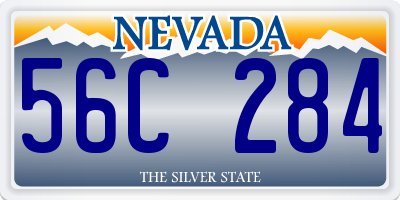 NV license plate 56C284