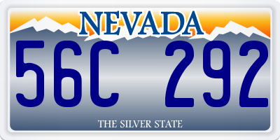 NV license plate 56C292