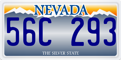 NV license plate 56C293