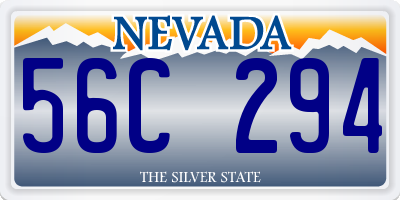 NV license plate 56C294