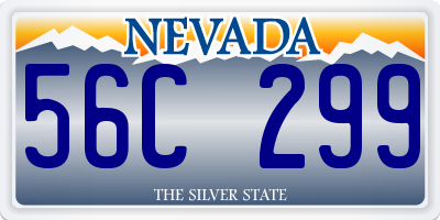NV license plate 56C299