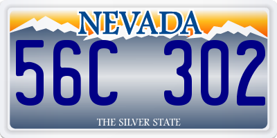 NV license plate 56C302