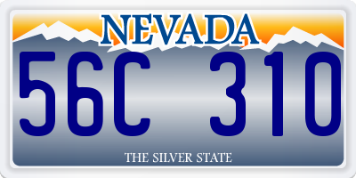 NV license plate 56C310