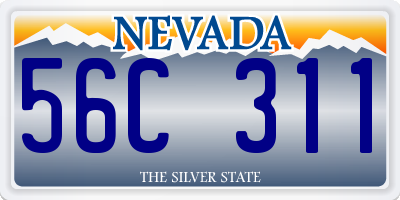 NV license plate 56C311