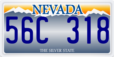 NV license plate 56C318