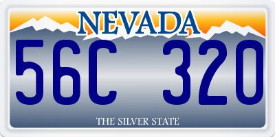 NV license plate 56C320