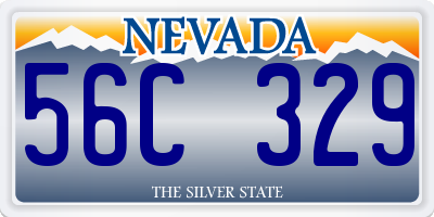 NV license plate 56C329