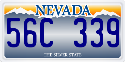 NV license plate 56C339