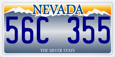 NV license plate 56C355