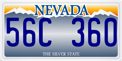 NV license plate 56C360