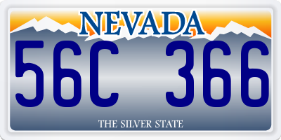 NV license plate 56C366