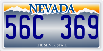NV license plate 56C369
