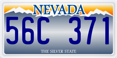 NV license plate 56C371