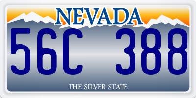 NV license plate 56C388