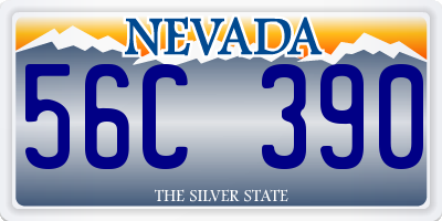 NV license plate 56C390