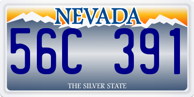 NV license plate 56C391