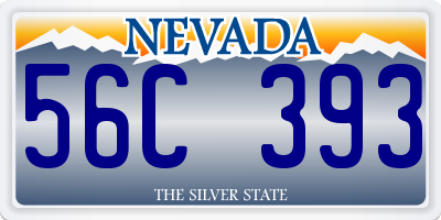 NV license plate 56C393