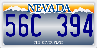 NV license plate 56C394