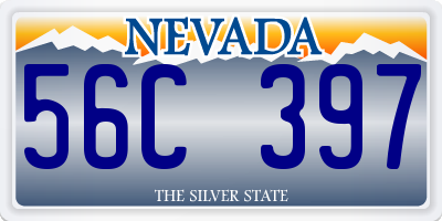 NV license plate 56C397