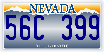 NV license plate 56C399