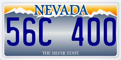 NV license plate 56C400