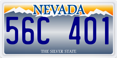 NV license plate 56C401
