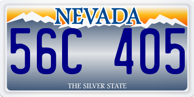 NV license plate 56C405