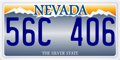 NV license plate 56C406