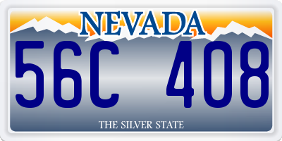 NV license plate 56C408