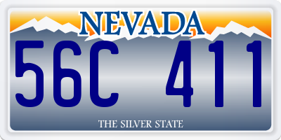 NV license plate 56C411
