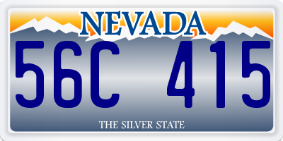 NV license plate 56C415