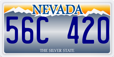 NV license plate 56C420