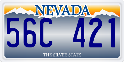NV license plate 56C421