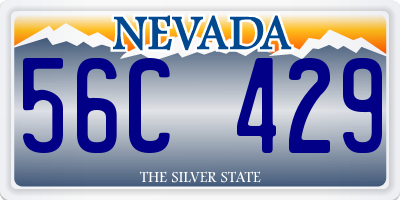 NV license plate 56C429