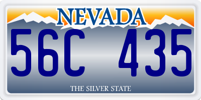NV license plate 56C435