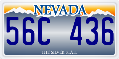 NV license plate 56C436