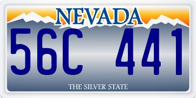 NV license plate 56C441