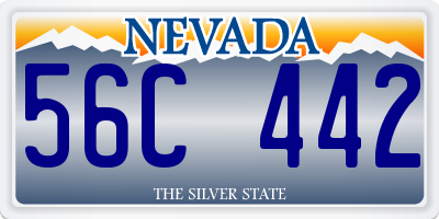 NV license plate 56C442