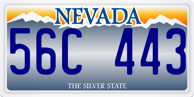 NV license plate 56C443