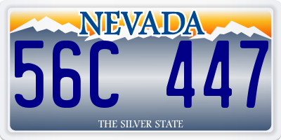 NV license plate 56C447
