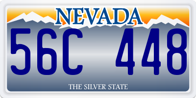 NV license plate 56C448