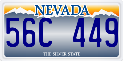 NV license plate 56C449