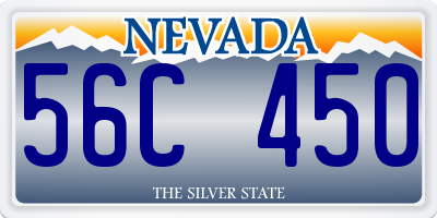 NV license plate 56C450