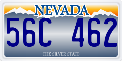 NV license plate 56C462