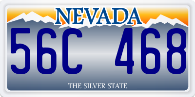 NV license plate 56C468